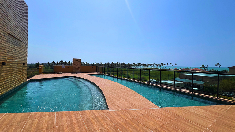 Studio com piscina privativa e 5 min da praia do Cupe!